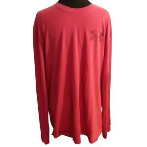 Under Armour Red Mens Med T-Shirt Long Sleeve Heat Gear Performance Athletic Top